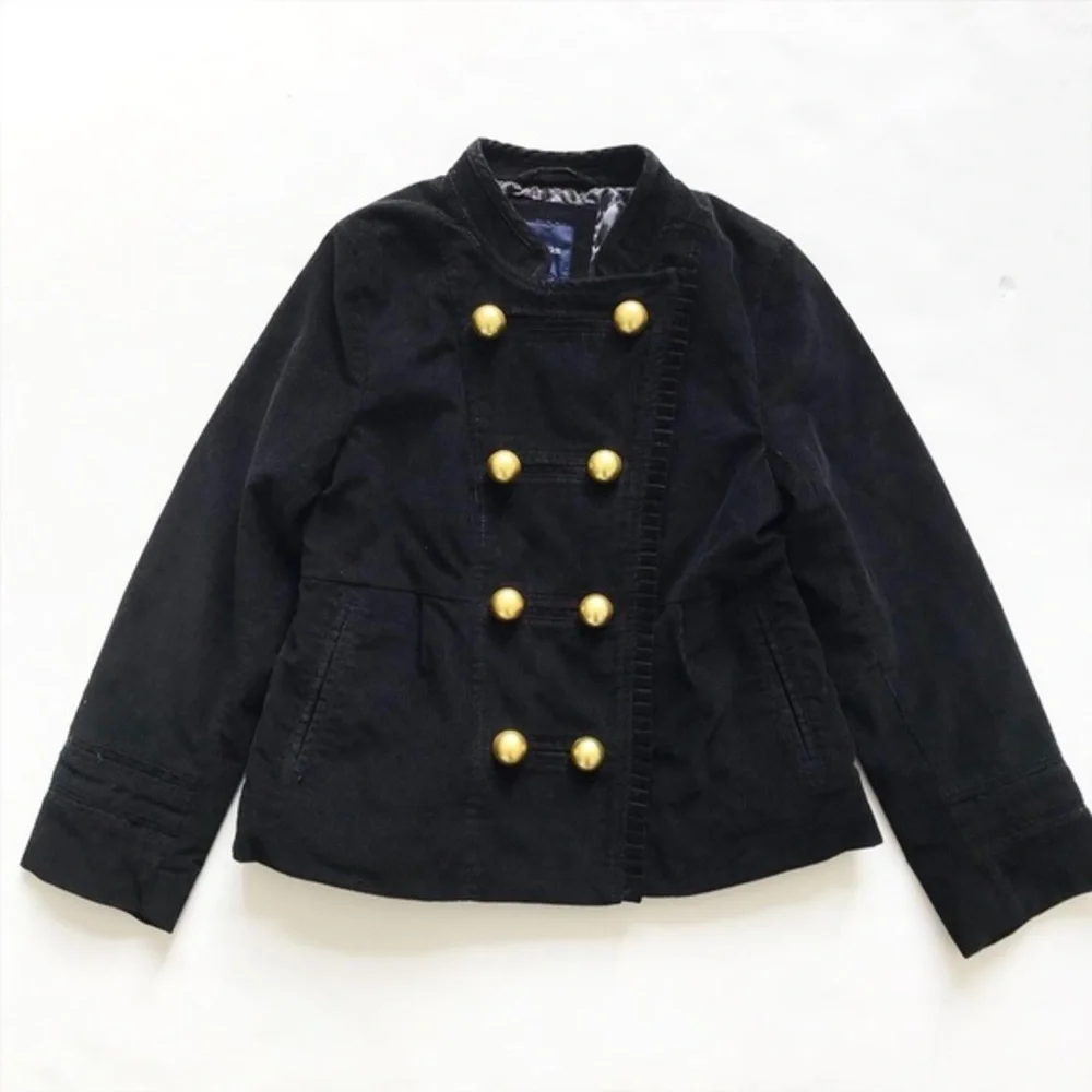 Gap kids black corduroy band jacket EUC M(8Y)